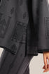 Loose fit patterned jacquard sweater